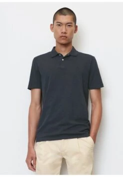 Marc O'Polo KURZARM-SHAPED IN SOFTER SLUB-QUALI - Poloshirt - Dark Navy
