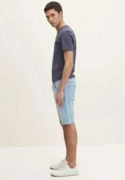 TOM TAILOR Denim REGULAR FIT MIT LEICHTER - Jeans Shorts - Destroyed Light Stone Blue Denim -Indicode Jeans Verkäufe 15655831643b413e86dfca4bc5afb503