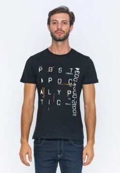 RUNDHALSAUSSCHNITT - T-Shirt Print - Black
