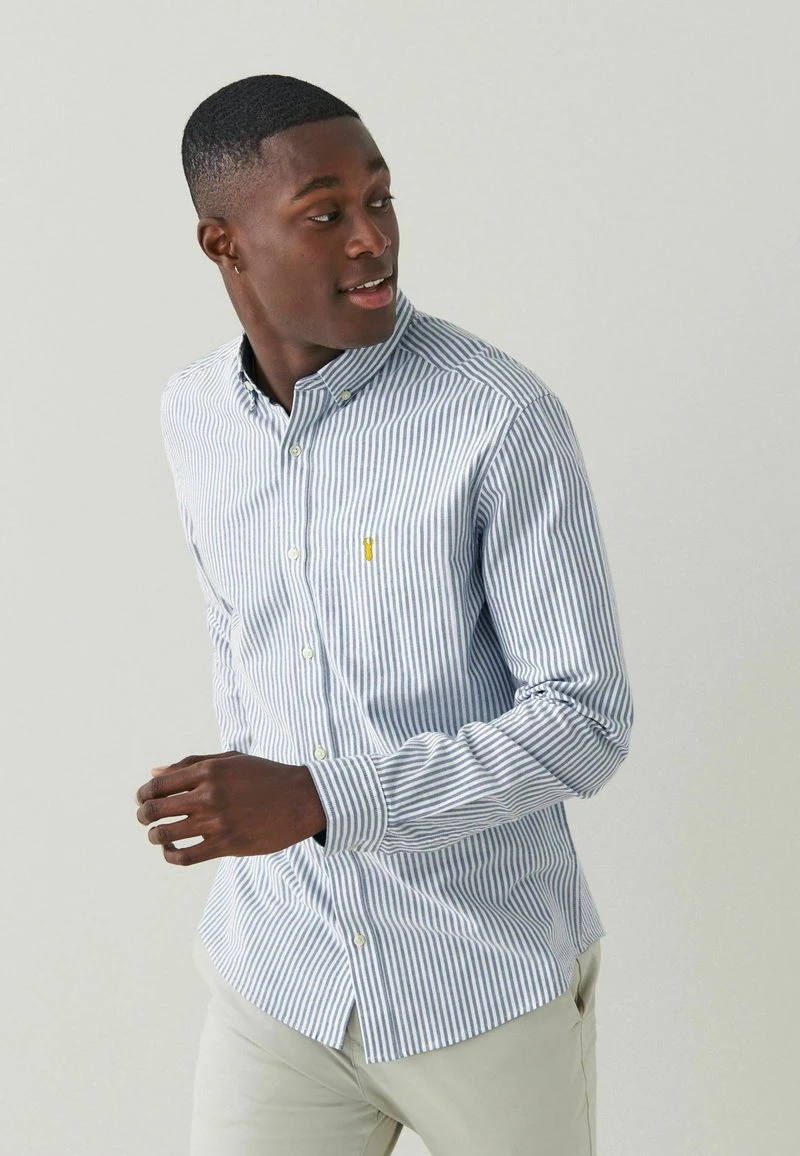 Next STRIPE ROLL SLEEVE - Hemd - Blue 3 Next STRIPE ROLL SLEEVE - Hemd - Blue
