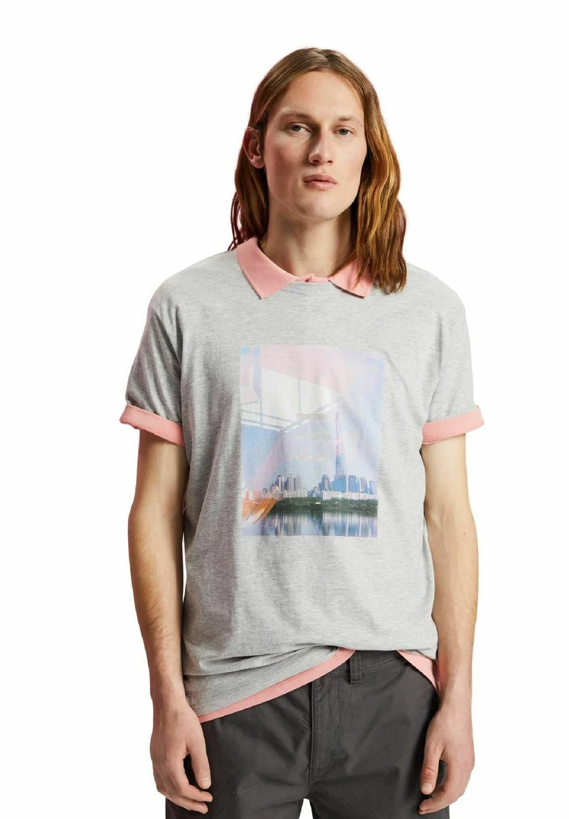 ESPRIT MIT PRINT - T-Shirt Print - Light Grey New 3 ESPRIT MIT PRINT - T-Shirt Print - Light Grey New