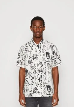 Edwin PRIVATE LETTER SHIRT UNISEX - Hemdbluse - White/black