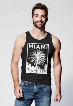 TANK MIAMI BEACH PALMEN SKYLINE NEVERLESS - Top - Schwarz