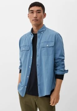 S.Oliver REGULAR: MET BUTTONDOWNKRAAG - Hemd - Hellblau