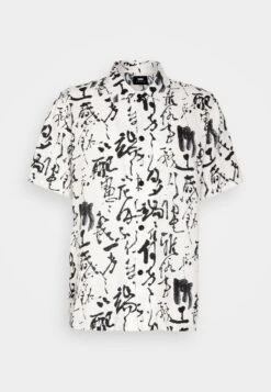 Edwin PRIVATE LETTER SHIRT UNISEX - Hemdbluse - White/black -Indicode Jeans Verkäufe 58d82f196fbf41e3bce98c154941010e