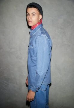 RELAXED FIT WESTERN - Hemd - Indigo Stonewash