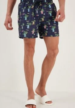 BRAVE SOUL VALENCIA - Badeshorts - Navy/pink -Indicode Jeans Verkäufe 624d1b9b36a944468889978bf3b89003