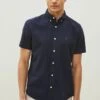 Next SHORT SLEEVE OXFORD WITH STAG - Hemd - Navy Blue
