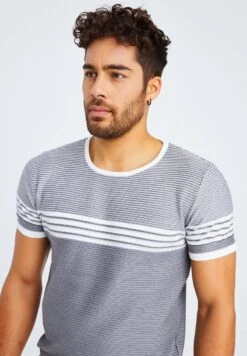 T-Shirt Print - Ecru-dunkelgrau -Indicode Jeans Verkäufe 6d4a586ca05347a2a8fc820248b29388