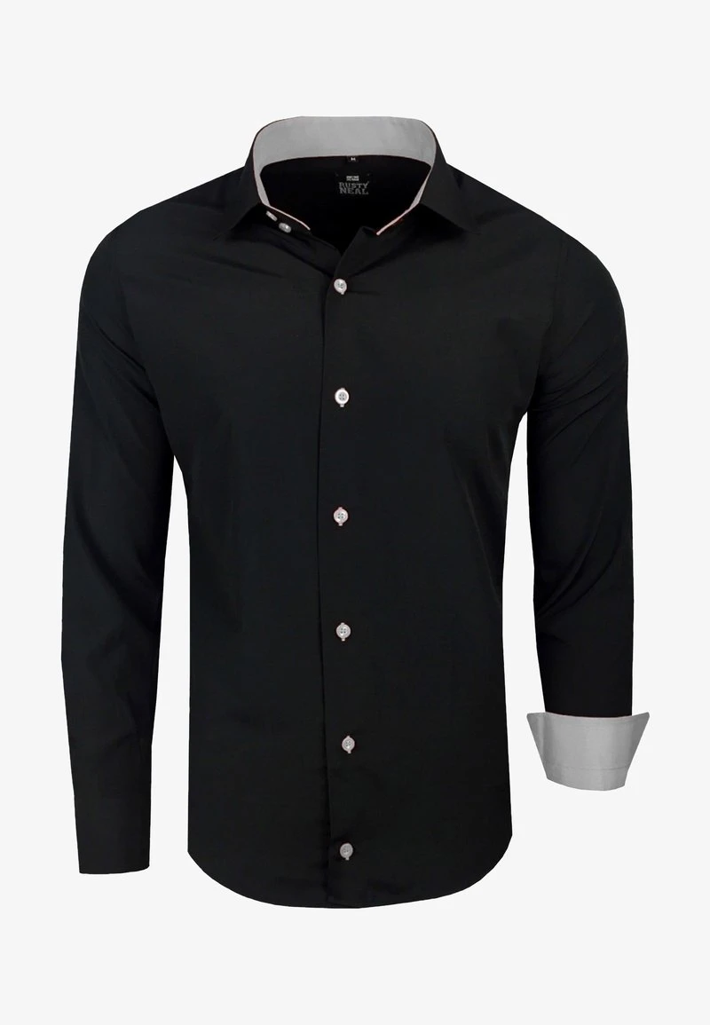 FREIZEIT-HEMD - Hemd - Schwarz/grau 4 FREIZEIT-HEMD - Hemd - Schwarz/grau – Bild 2