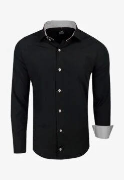 FREIZEIT-HEMD - Hemd - Schwarz/grau