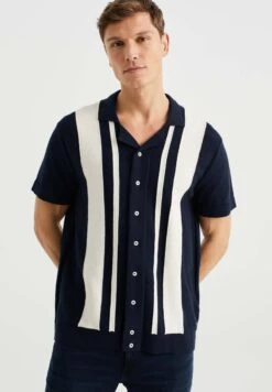 WE FASHION MET COLOURBLOCK - Hemd - Blue