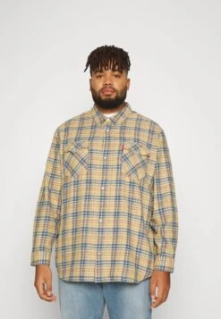 BIG RELAXED FIT WESTERN - Hemd - Beige/blue