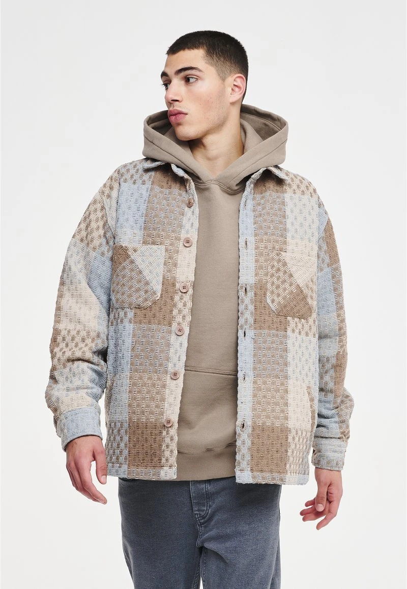 Pegador ELGAR UNISEX - Hemdbluse - Taupe/bright White 3 Pegador ELGAR UNISEX - Hemdbluse - Taupe/bright White