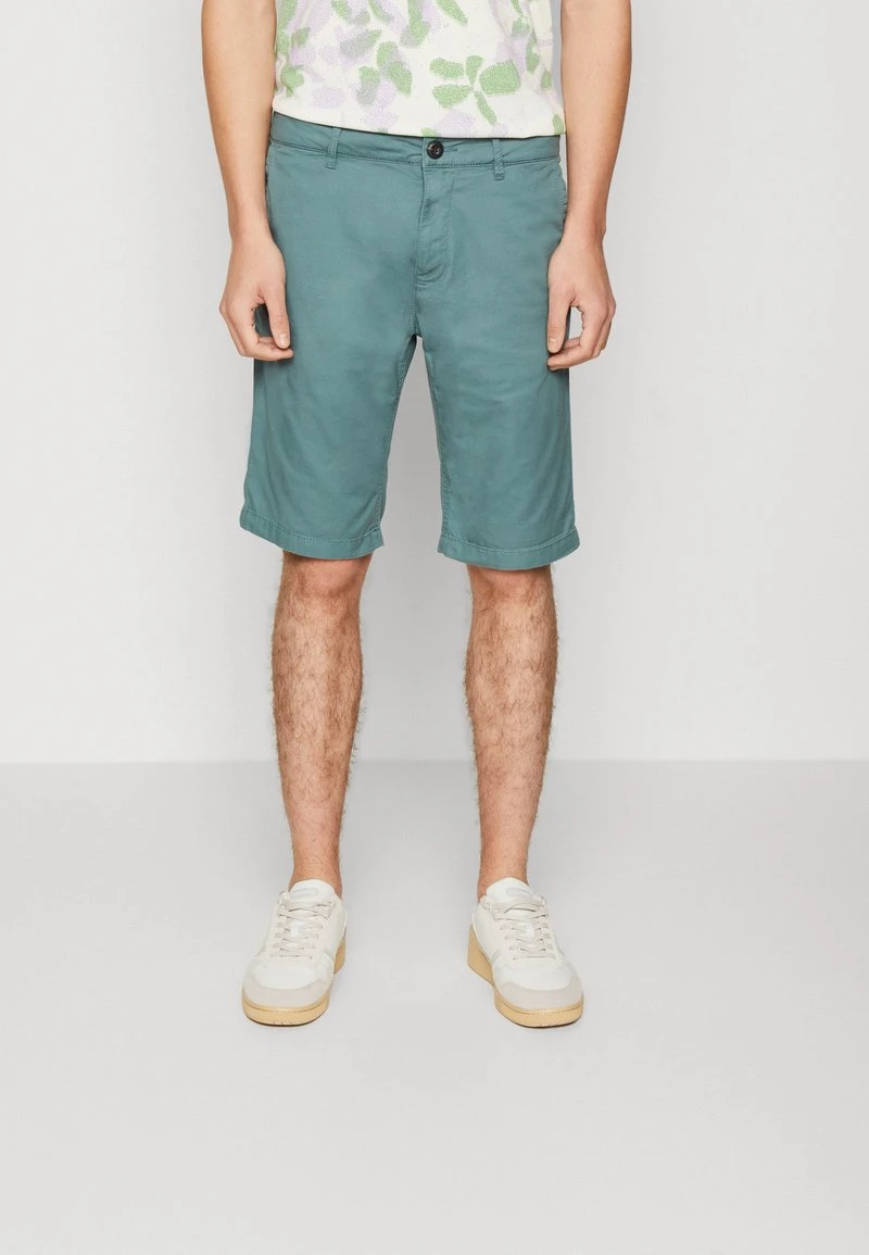 Tom Tailor SLIM BERMUDA - Shorts - Deep Bluish Green 3 Tom Tailor SLIM BERMUDA - Shorts - Deep Bluish Green