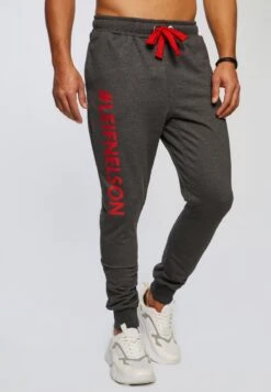 GYM - Jogginghose - Anthrazit Rot -Indicode Jeans Verkäufe 7e4ea1fe1e1b43af8a4cdadd384e558b