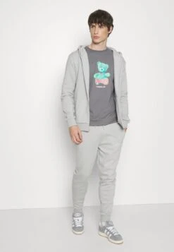 ZIP THRU SCRIPT TRACKSUIT - Jogginghose - Light Grey -Indicode Jeans Verkäufe 804308d0222d47e5b067e7d242617f59