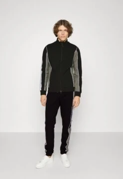 Bikkembergs GYM SUIT SWEATJACKET AND SWEATPANTS - Sweatjacke - Black