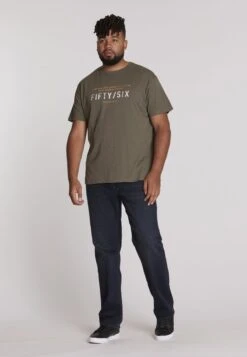 T-Shirt Print - Olive Melange -Indicode Jeans Verkäufe 88ceb6d6c11b43c48fc8514fa9b2888b