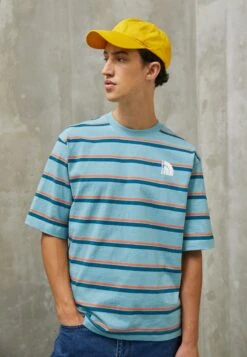 The North Face EASY TEE - T-Shirt Print - Reef Waters/blue/coral/retro Orange