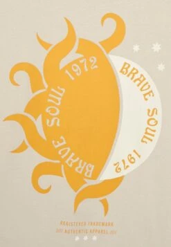 BRAVE SOUL T-Shirt Print - Putty/orange -Indicode Jeans Verkäufe 8fa783011688456790790870ac7943ee