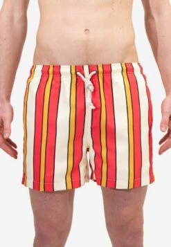 Badeshorts - Rosso, Arancione, Bianco E Nero