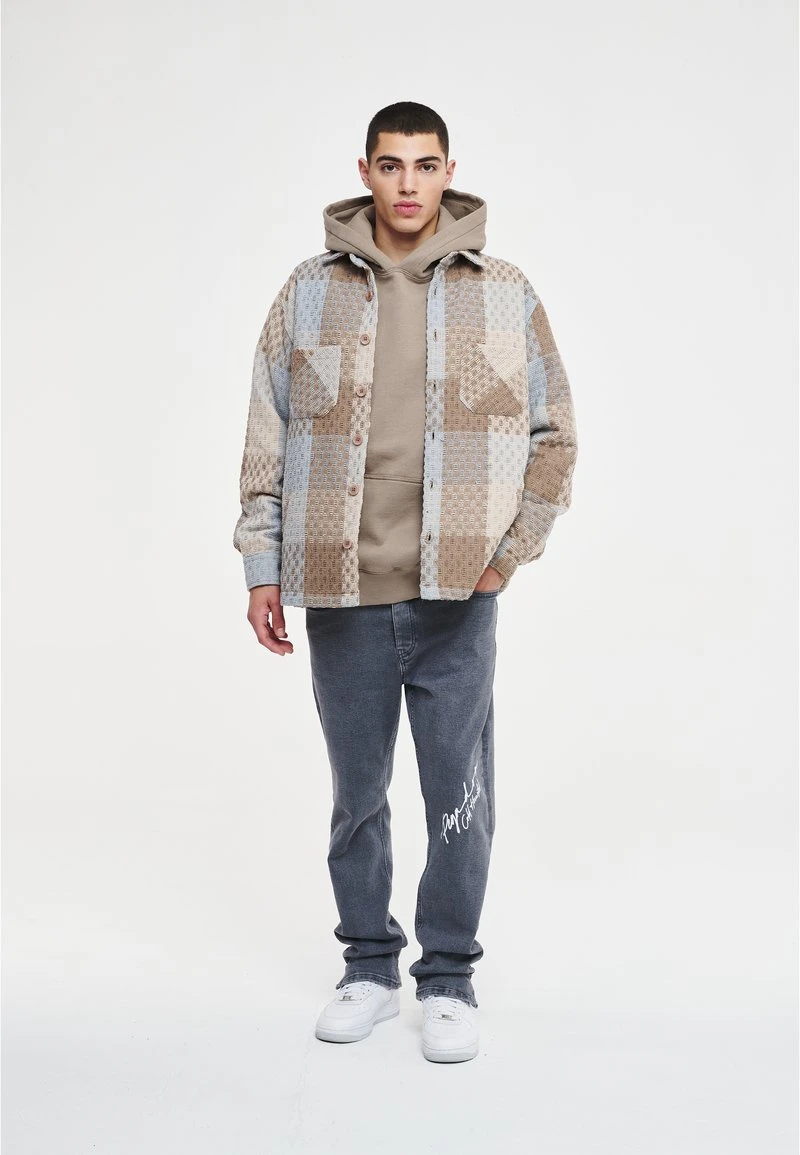 Pegador ELGAR UNISEX - Hemdbluse - Taupe/bright White 4 Pegador ELGAR UNISEX - Hemdbluse - Taupe/bright White – Bild 2