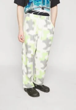 HUF PANT - Stoffhose - White/green/grey -Indicode Jeans Verkäufe a0d459db12ee42e982c306d40f8a7835