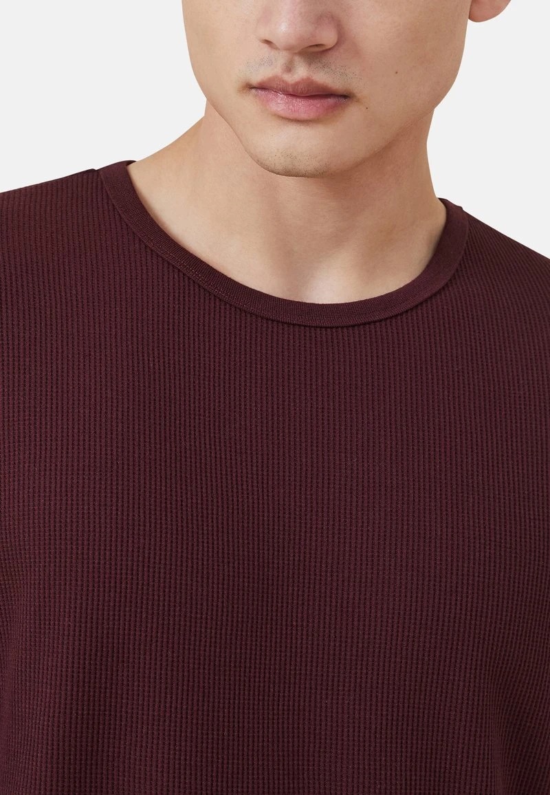 COTTON ON TEXTURED LONG SLEEVE - Langarmshirt - Burgundy 6 COTTON ON TEXTURED LONG SLEEVE - Langarmshirt - Burgundy – Bild 4