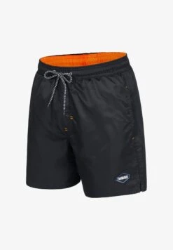 AS135 - Badeshorts - Schwarz Orange