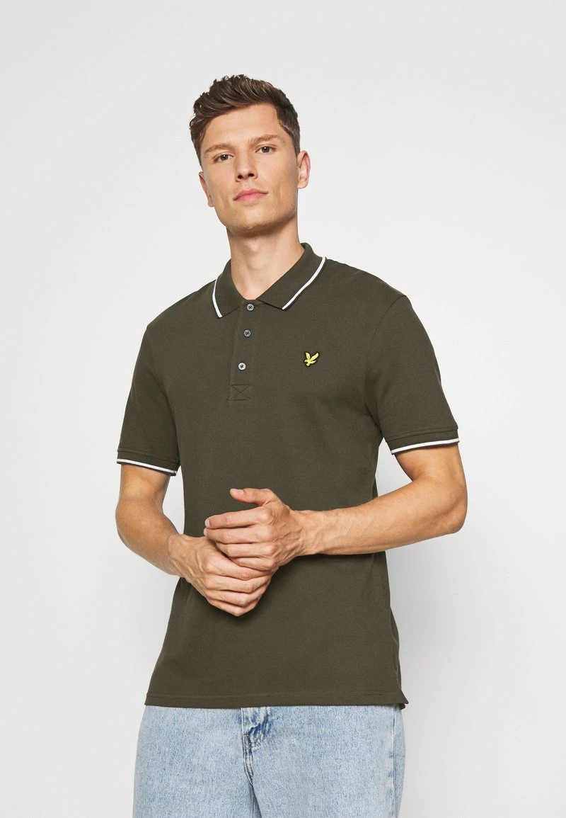 Lyle & Scott TIPPED - Poloshirt - Olive/white 3 Lyle & Scott TIPPED - Poloshirt - Olive/white