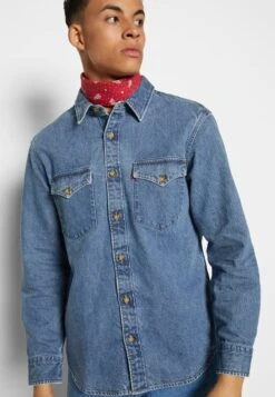 RELAXED FIT WESTERN - Hemd - Indigo Stonewash -Indicode Jeans Verkäufe c053cb96b34d4f9f9fca22b64c9fa42f