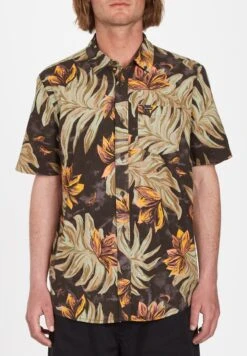Volcom MARBLE FLORAL - Hemd - Rinsed Black