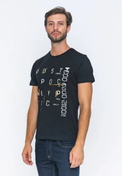 RUNDHALSAUSSCHNITT - T-Shirt Print - Black -Indicode Jeans Verkäufe d61ec8782ed844eea3aa8c3f9a95cbec