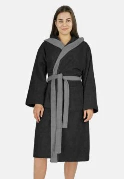 TWO TONE - Bademantel - Schwarz, Grau -Indicode Jeans Verkäufe d702cd958ed941fa85cfeb73da2b1886 1