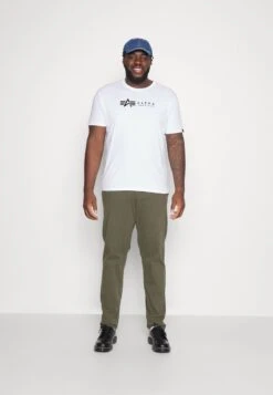 Alpha Industries PLUS ALPHA LABEL 2 PACK - T-Shirt Print - Black/white