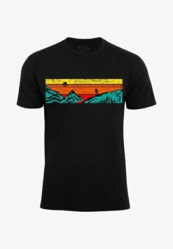 MIT BERGEN LETS HIKING - T-Shirt Print - Schwarz -Indicode Jeans Verkäufe e06745a04af84de99b5e4d80c4a265dd 1