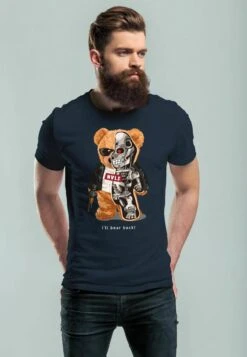 TEDDY BÄR ILL BEAR BACK MEME PARODIE SPRUC - T-Shirt Print - Navy
