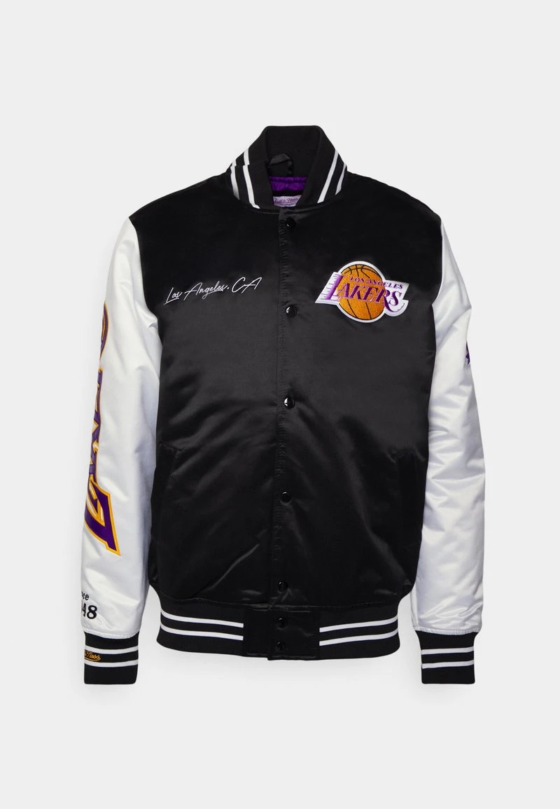 Mitchell & Ness NBA LOS ANGELES LAKERS TEAM ORIGINS VARSITY JACKET - Trainingsjacke - Black / White 6 Mitchell & Ness NBA LOS ANGELES LAKERS TEAM ORIGINS VARSITY JACKET - Trainingsjacke - Black / White – Bild 4