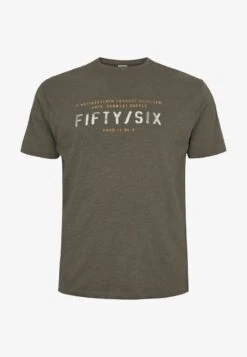 T-Shirt Print - Olive Melange -Indicode Jeans Verkäufe fc4e34debf3942aabf813d19c1933ee5